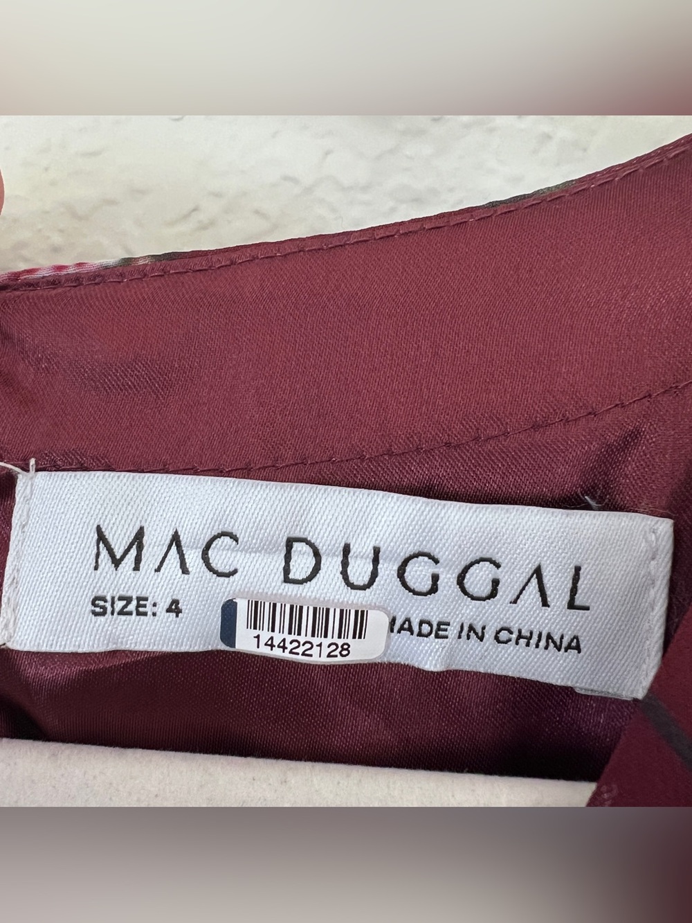 Mac Duggal Wine and Pink Floral Maxi Dress size 4 - Picture 12 of 13